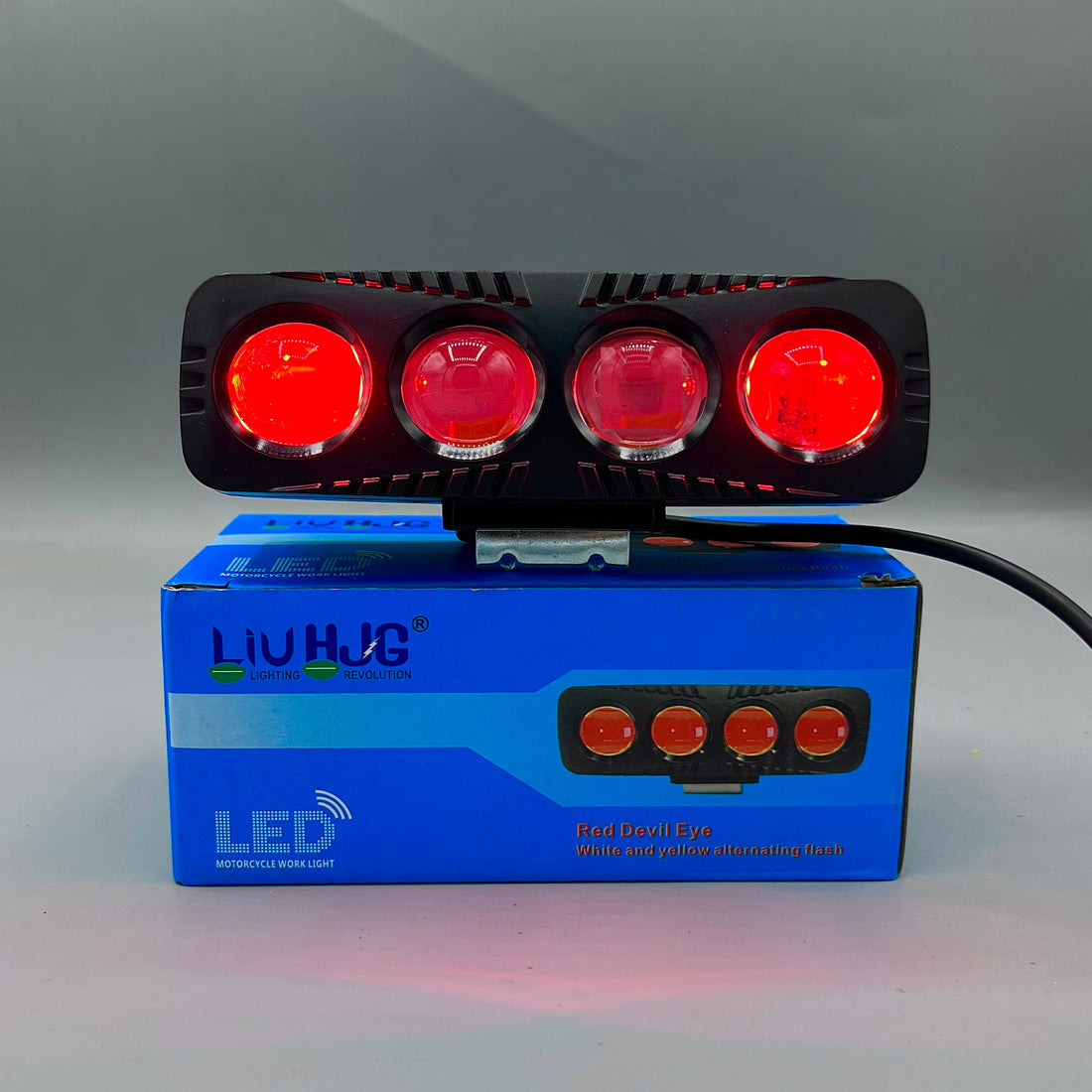 HJG 4 LENS BAR LIGHT FOR BIKES & CARS, WITH RED PARKING